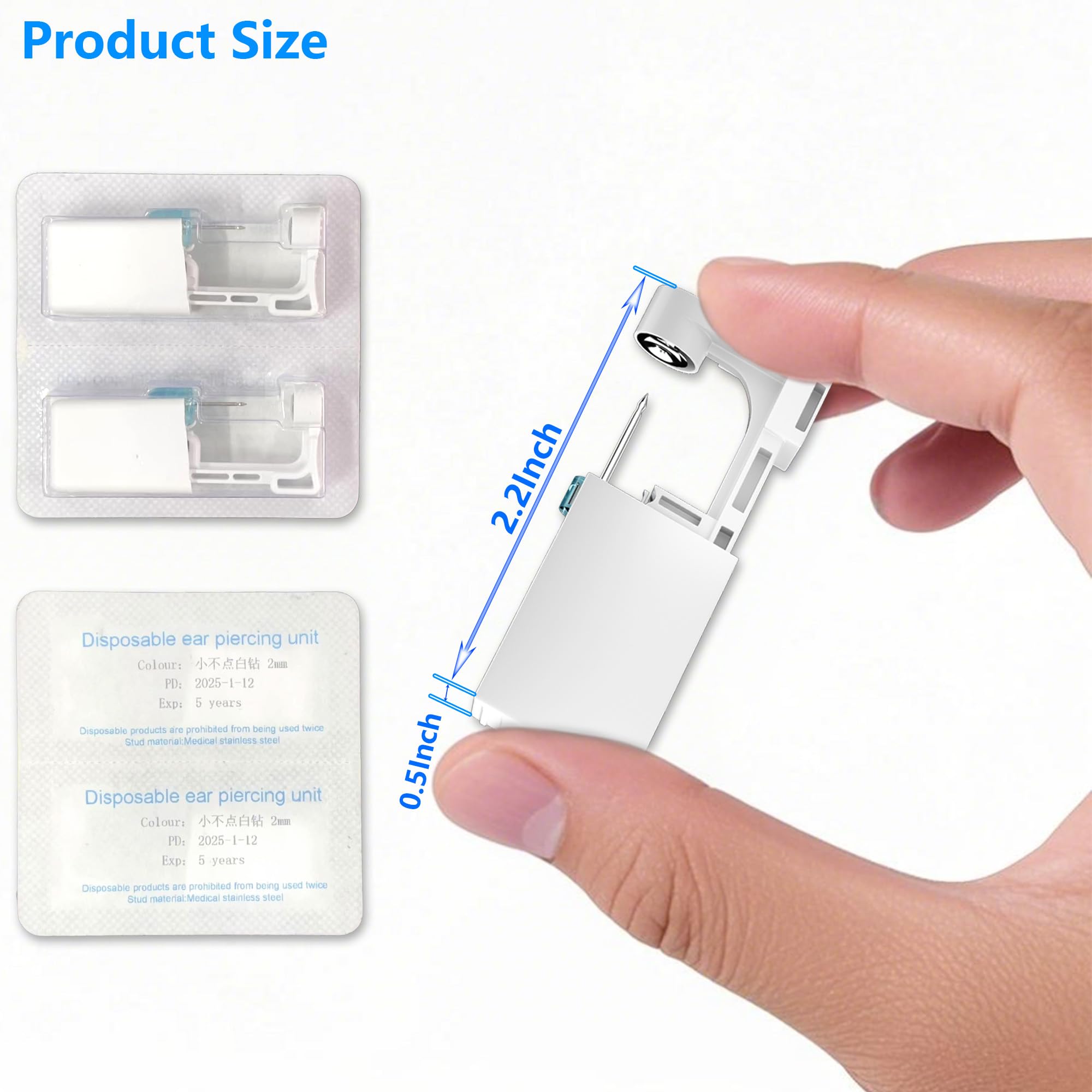 YINPAD versatile piercing kit for lobe, cartilage, and more.