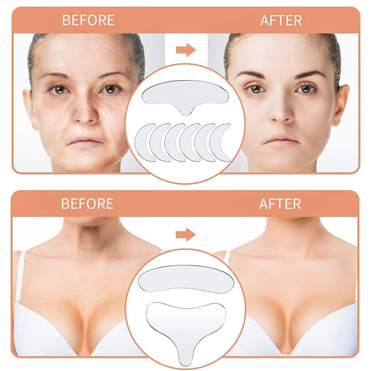 YISHQI chest-wrinkle-pad-11pcs helps reduce chest lines.