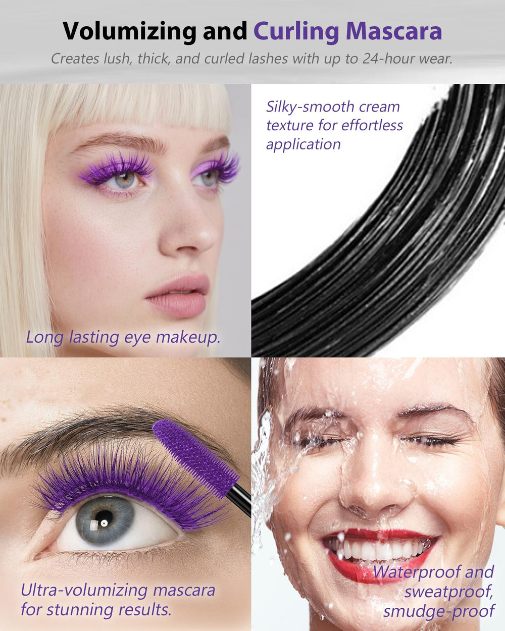 YizanYan colorful mascara and eyeliner set packaging and components