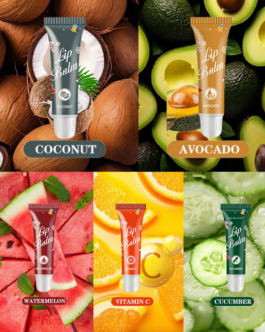 YizanYan lip balm 5 pcs with nourishing formula for dry lips