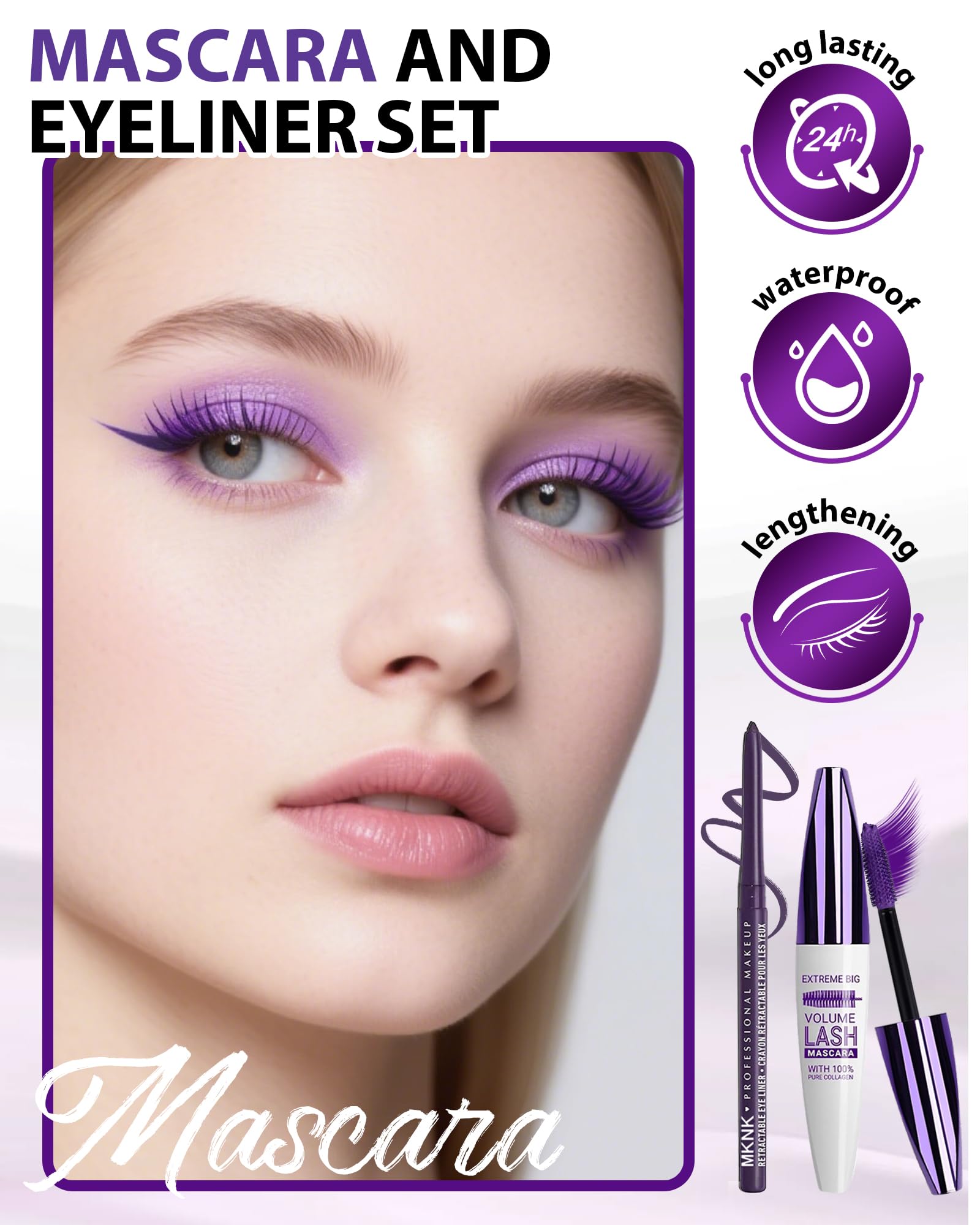 YizanYan purple eyeliner pen tip illustrating smooth glide and vivid color