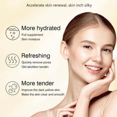 YJLYQF Lemon Exfoliating Gel applied to hand for smooth cleansing.