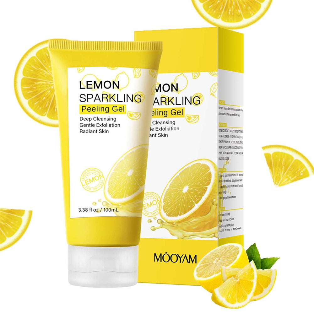 YJLYQF Lemon Exfoliating Gel texture close-up for gentle exfoliation and refreshed skin.