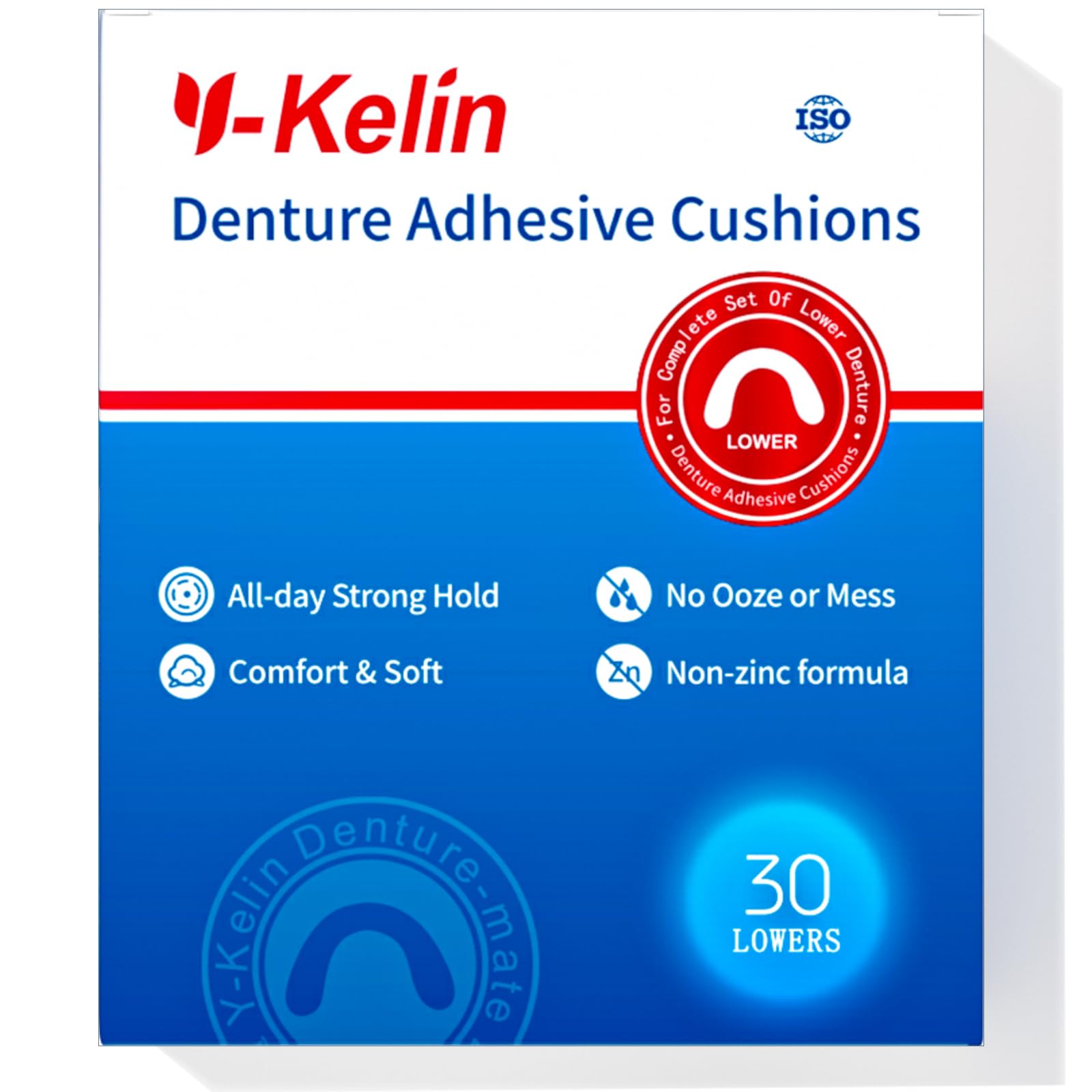 Close-up of Y-Kelin Lower Denture Cushions strip