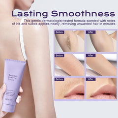 Leg hair removal scene using YKJHCSL for quick routine