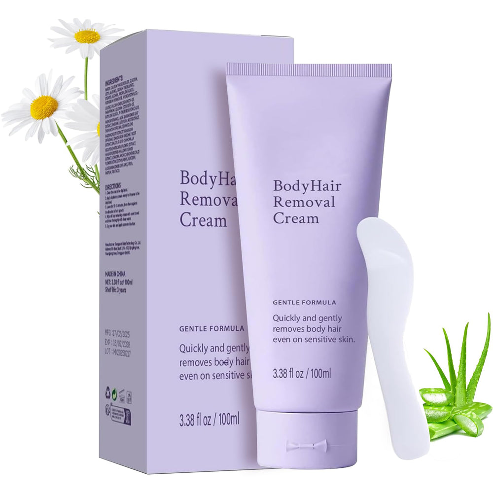 YKJHCSL body hair removal cream with spatula for easy, mess-free application