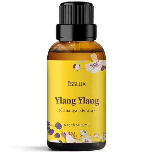 Ylang Ylang essential oil 30ml amber glass bottle with dropper