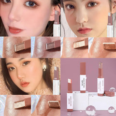 Ylapagne eye makeup sticks create a subtle glitter gradient for day-to-night looks