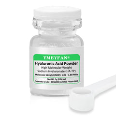 YMEYFAN Pure Hyaluronic Acid Powder packaging shows hygienic storage and freshness