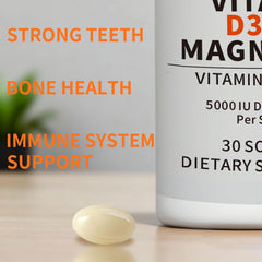 Graphic illustrating immune support and bone health benefits