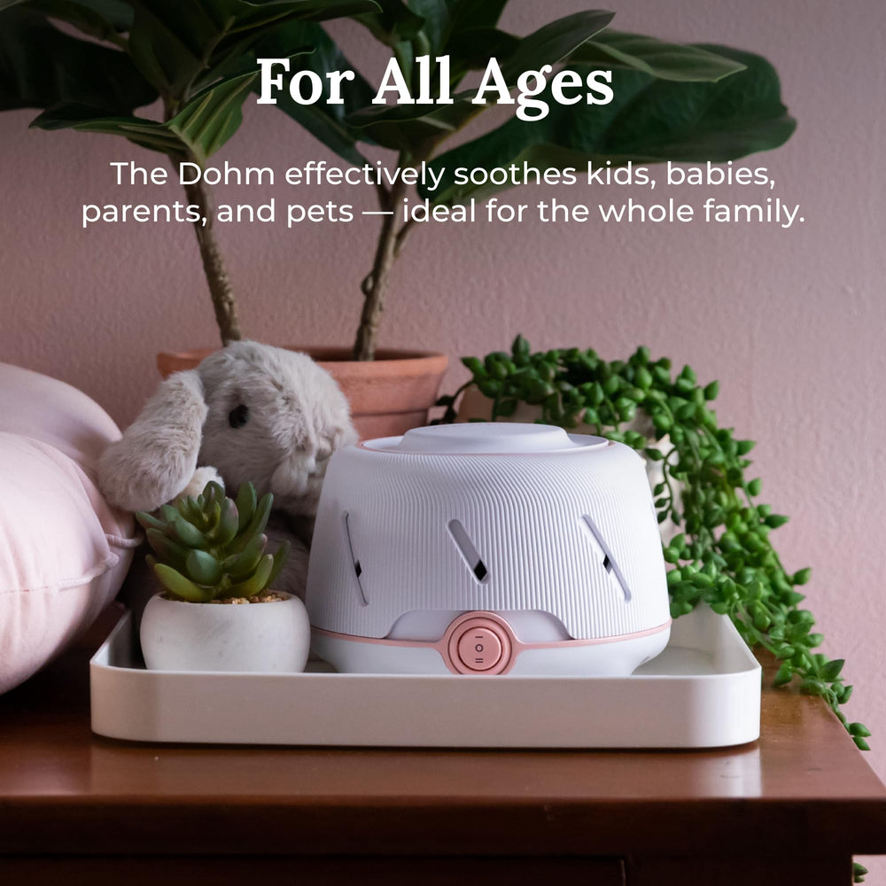 Yogasleep Dohm bedroom ambience illustrating relaxing sleep environment