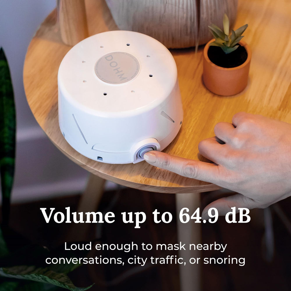 The Yogasleep Dohm Classic 2-pack back view highlights compact, classic design.
