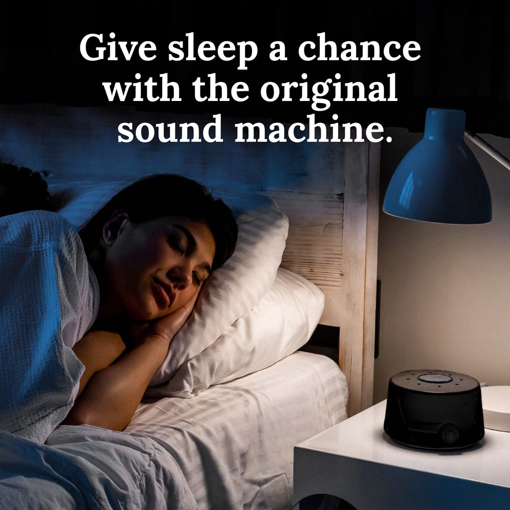 Yogasleep Dohm Classic Black in bedroom: ambient noise aids adult sleep