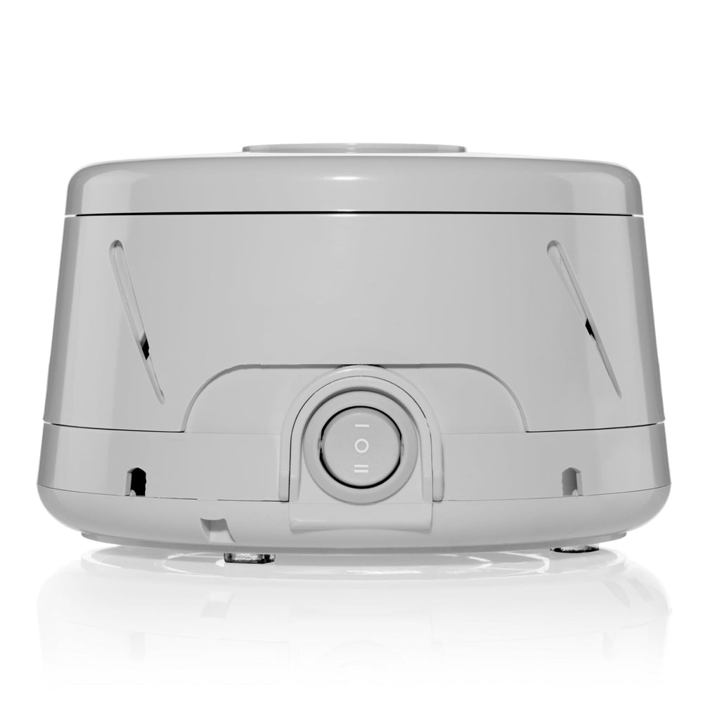 Yogasleep Dohm Classic Gray front view, timeless sleep aid for calm nights