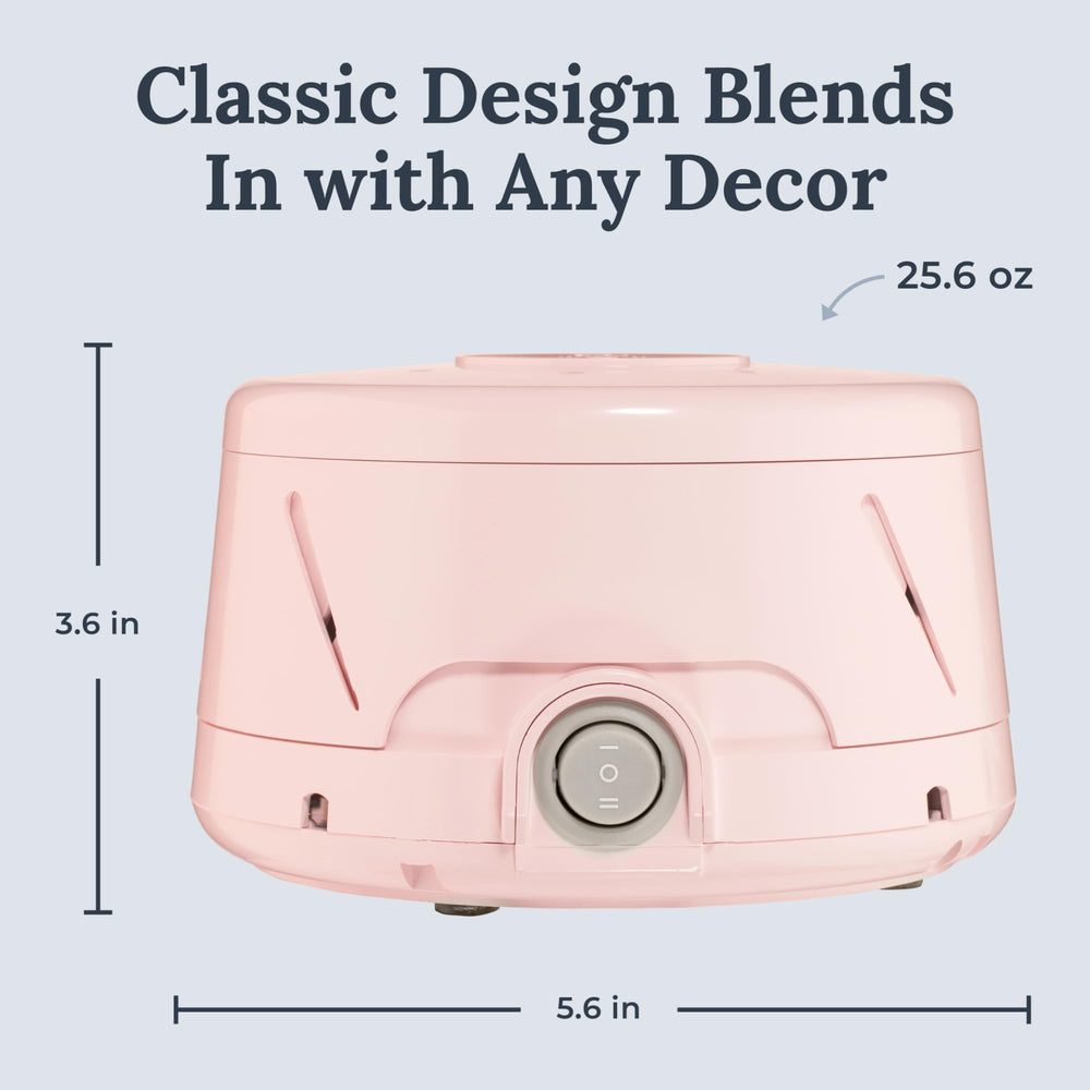 Yogasleep Dohm Classic Pink travel-ready compact unit for on-the-go calm