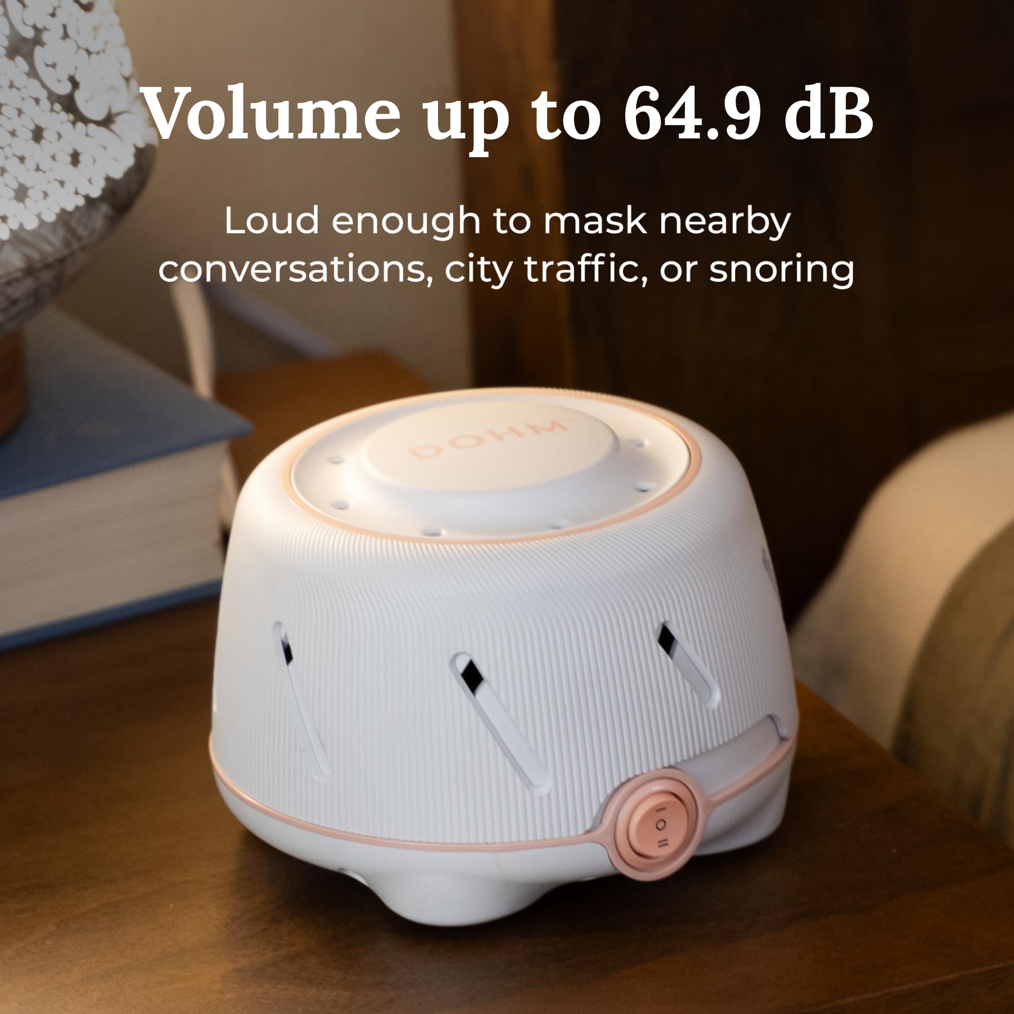 Yogasleep Dohm dual-speed controls for customizing tone and volume