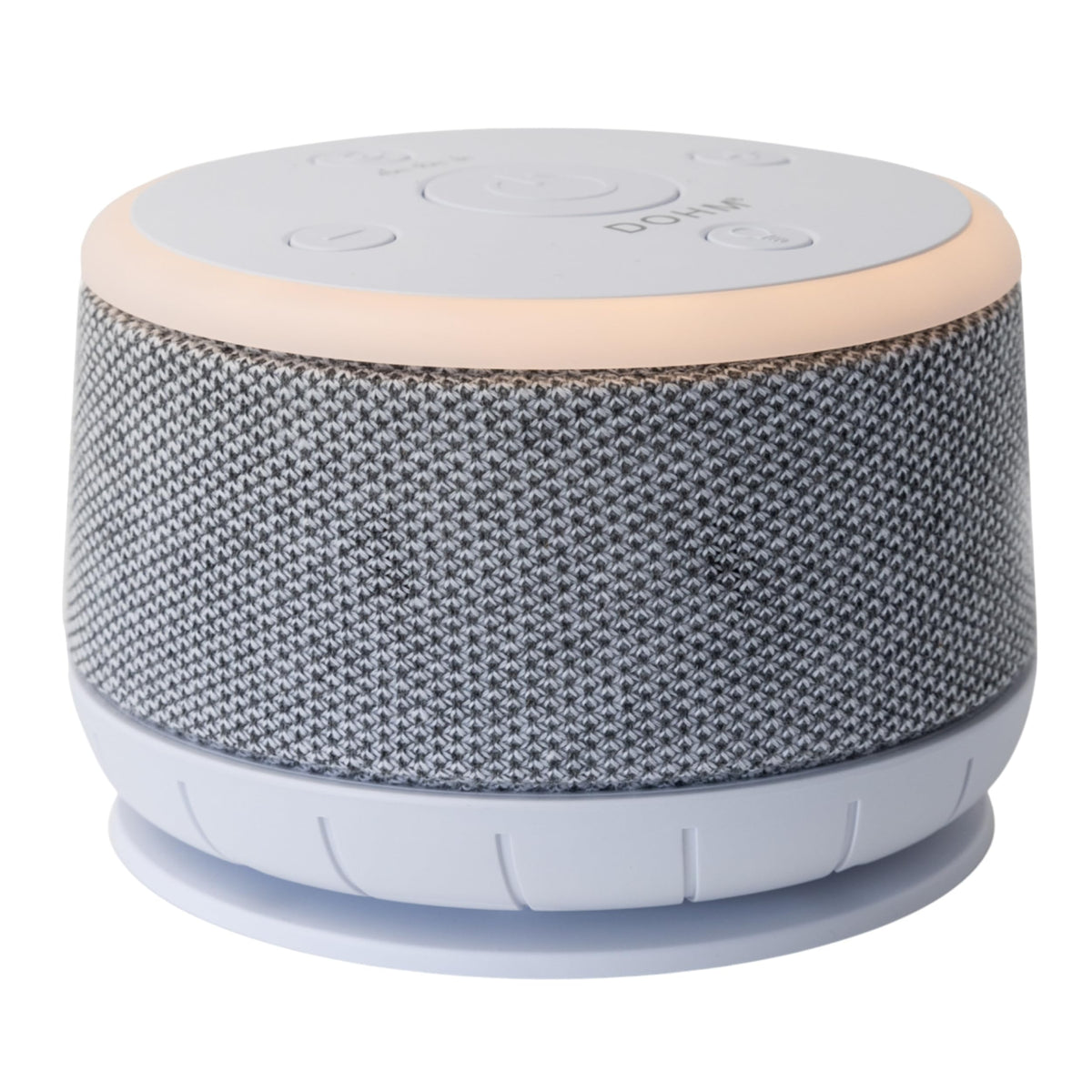 Yogasleep Dohm Nova front view for compact sleep aid on nightstand.