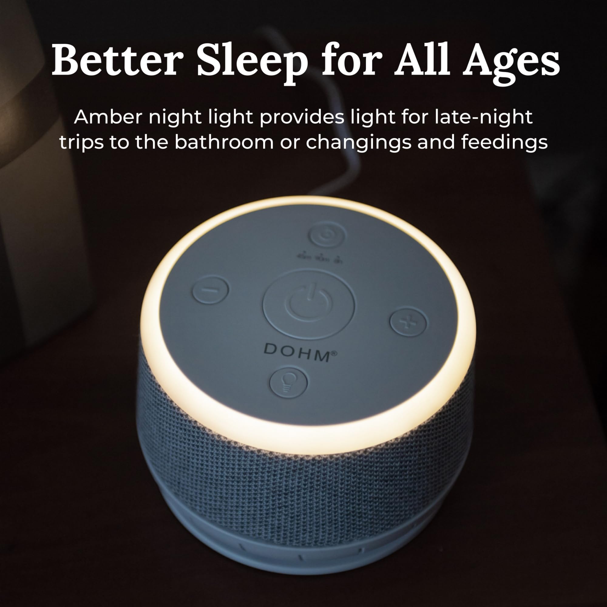 Yogasleep Dohm Nova pink noise icon illustrating calming effect for focus.
