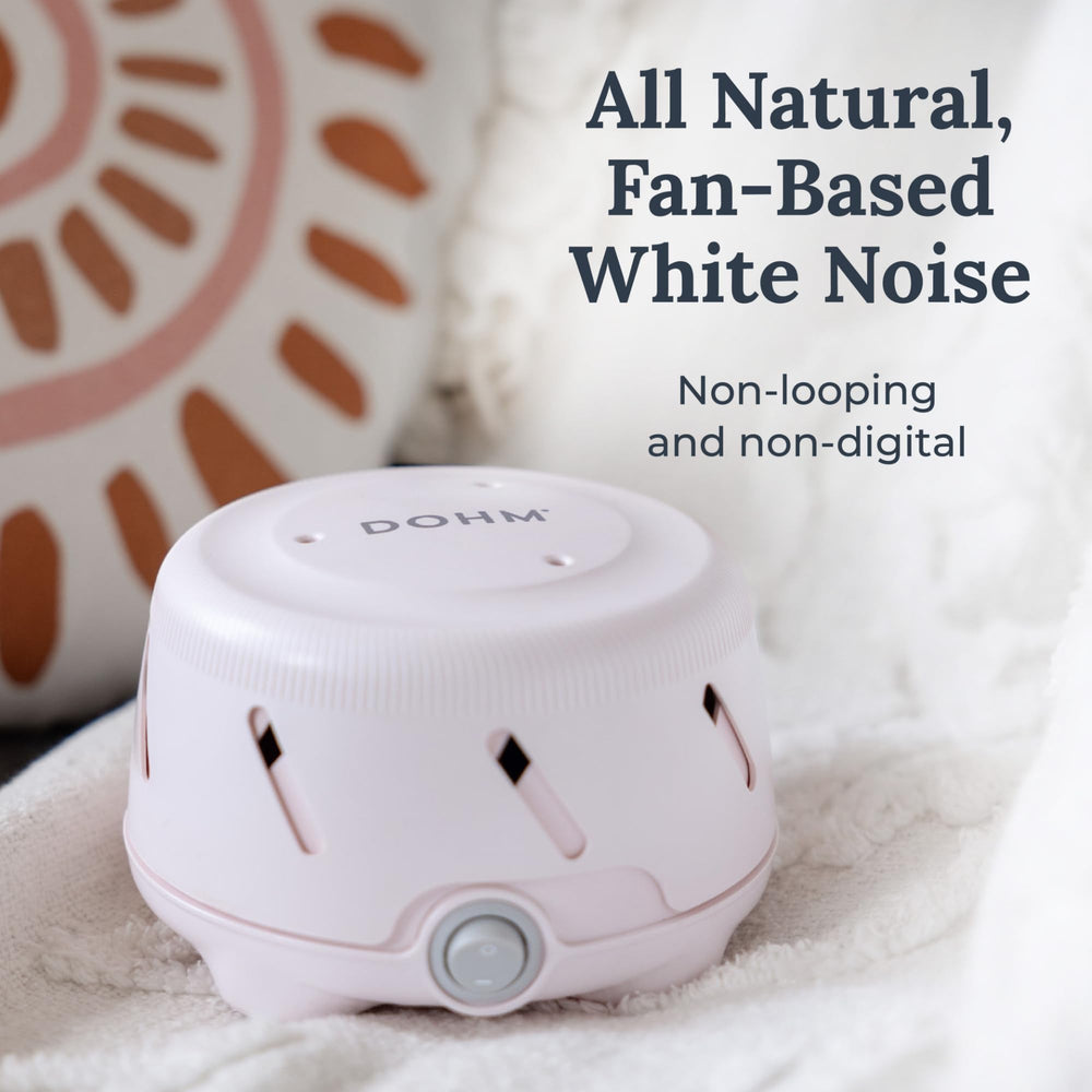 Yogasleep Dohm Uno compact design fits desks and nightstands.