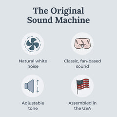 Yogasleep Dohm Uno tone-dial adjustable knob for personalized sound comfort.