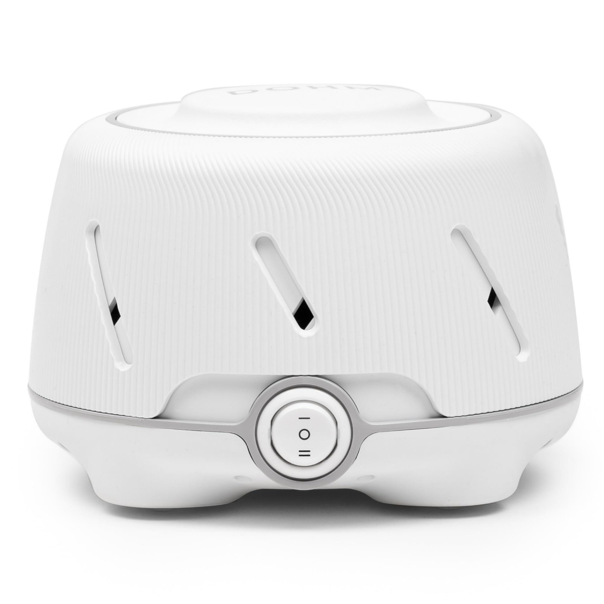 Yogasleep Dohm front view highlights compact design and natural white noise for better sleep