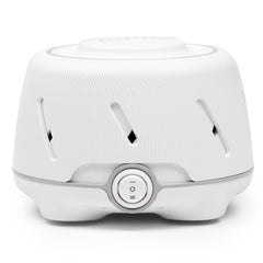 Yogasleep Dohm front view highlights compact design and natural white noise for better sleep
