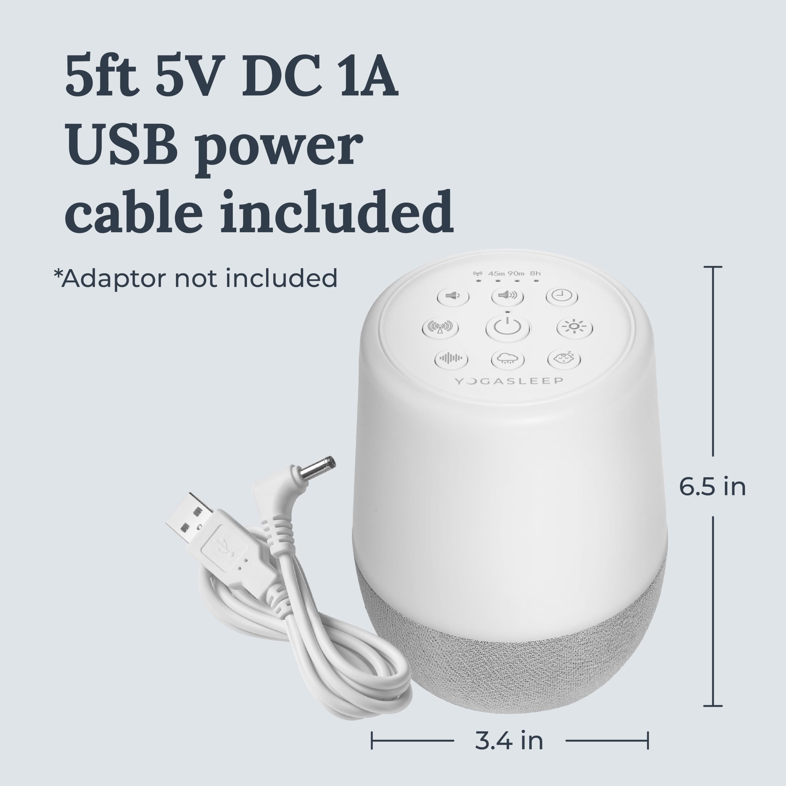 YOGASLEEP Duet easy controls for quick nighttime adjustments