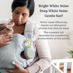 Yogasleep Hushh amber night light provides gentle guidance during night checks