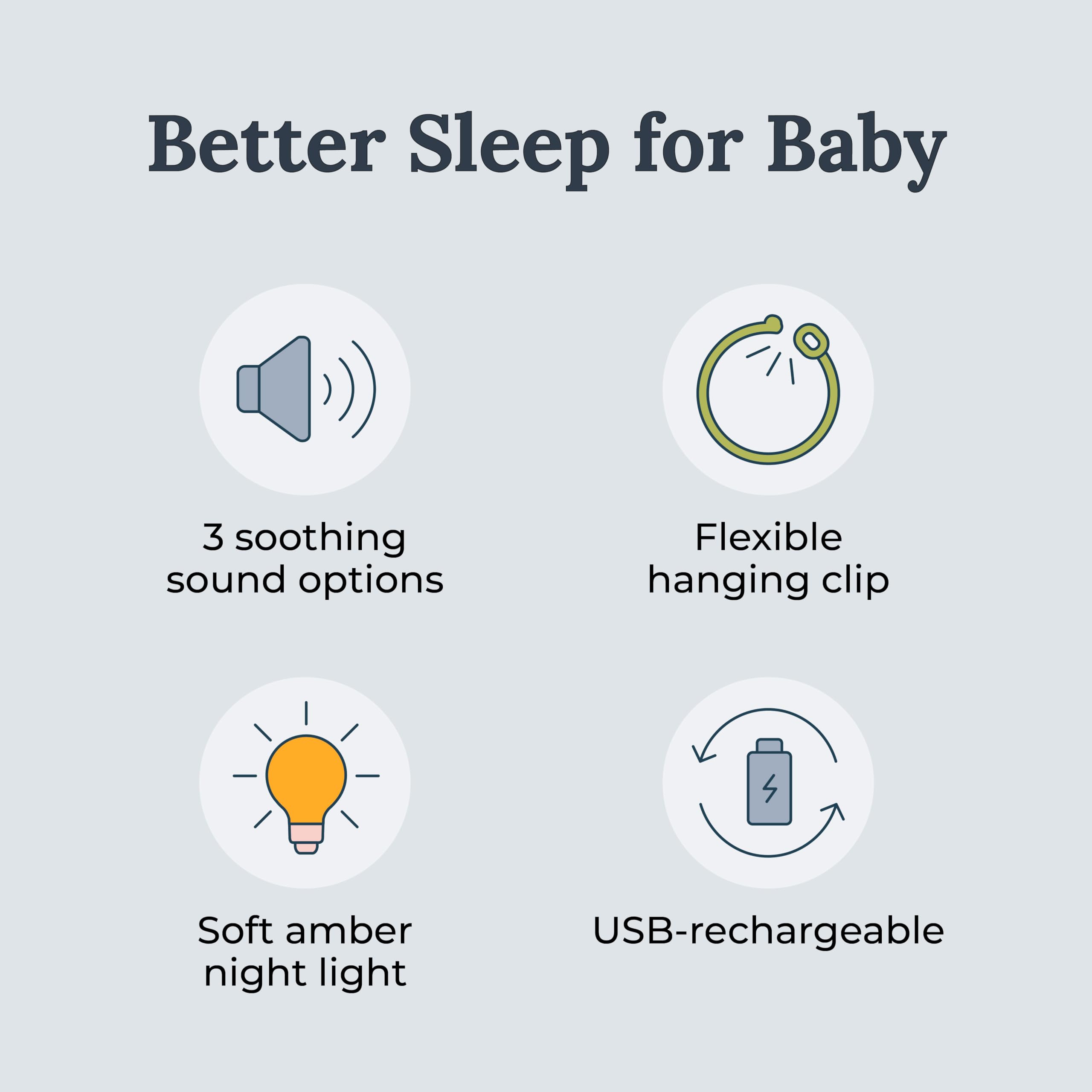 Yogasleep Hushh three-sounds white-noise options for customizable baby sleep