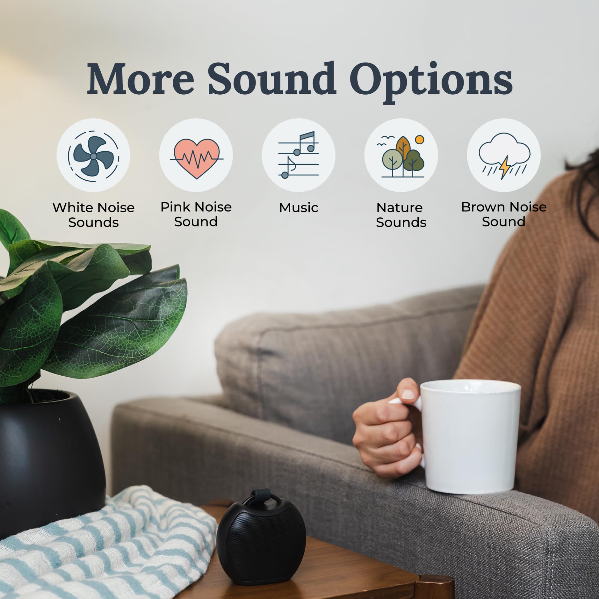 Yogasleep Rohm+ Travel 20 sounds offers white noise and nature options for relaxation.