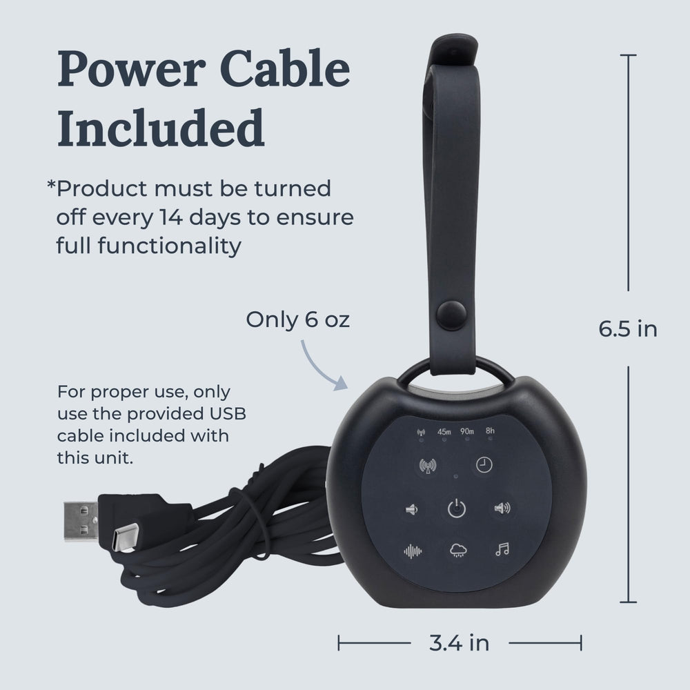 Yogasleep Rohm+ Travel adjustable strap enables easy hanging and positioning.