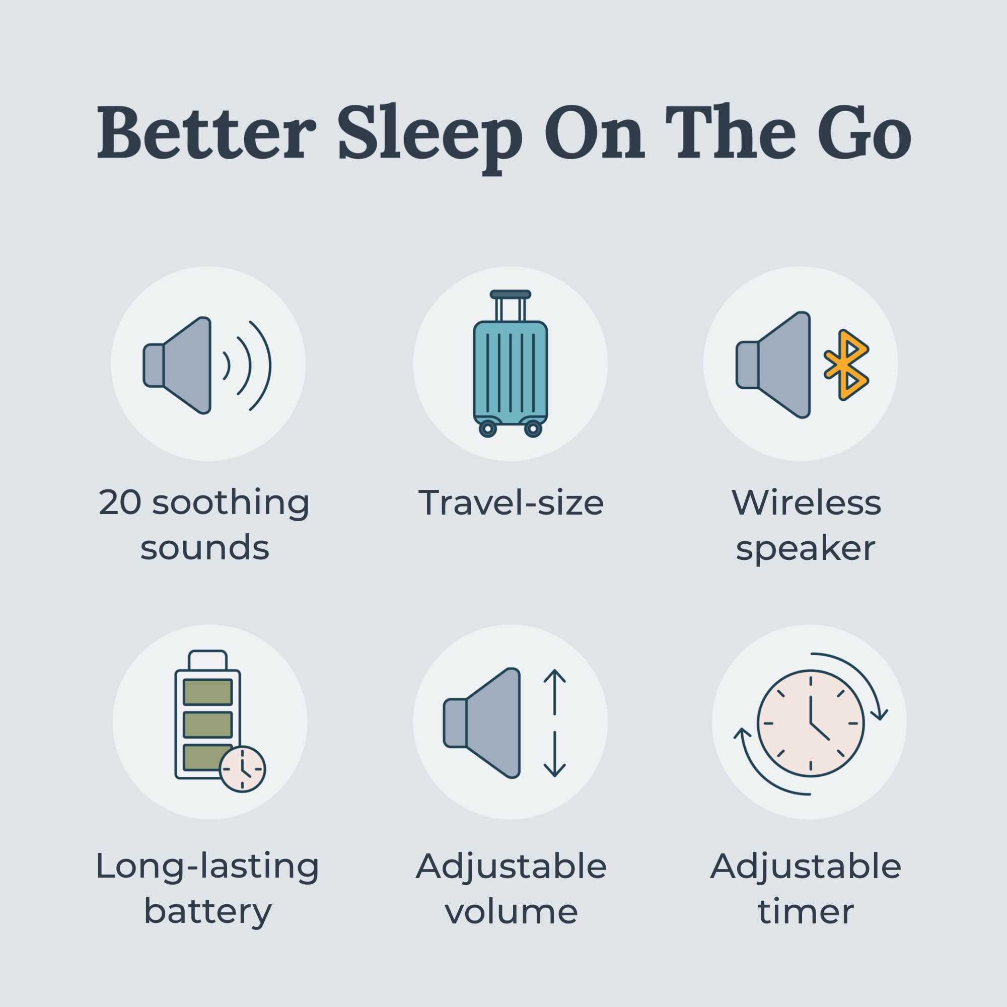 Yogasleep Rohm+ Travel Bluetooth speaker delivers calming playlists and mindful listening anywhere.