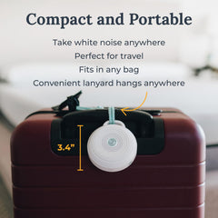 Yogasleep Rohm portable noise-masking device for on-the-go use.