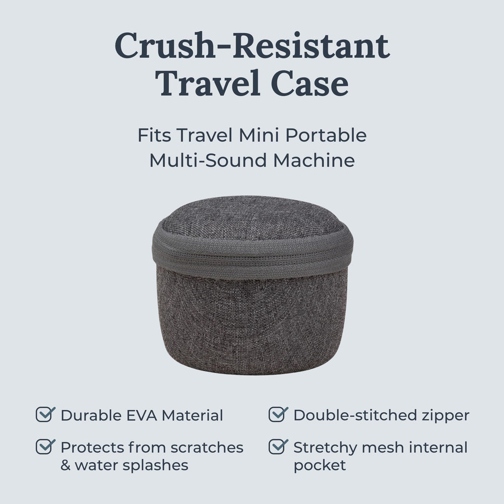 Yogasleep Travel Mini case made of durable EVA shields from bumps and splashes