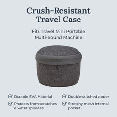 Yogasleep Travel Mini case made of durable EVA shields from bumps and splashes