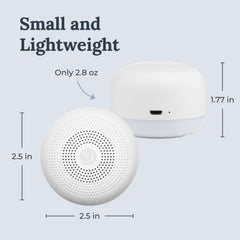 Yogasleep Travel Mini USB rechargeable battery for travel and nightly use.