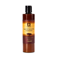 YOGI CARE Argan Oil Conditioner bottle highlights deep hydration for dry and damaged hair.