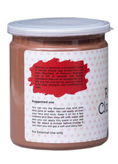 Rhassoul clay hair cleanser paste ready for scalp massage and cleansing.