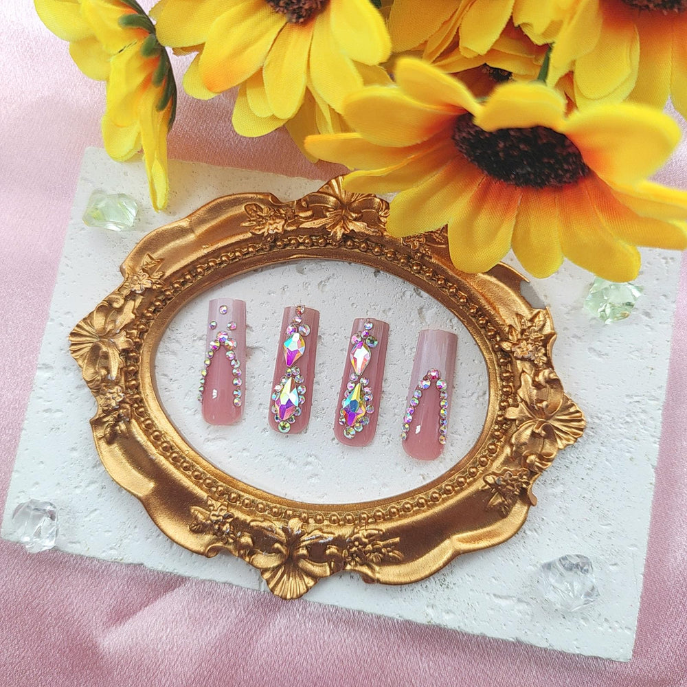 YOJIATOP nails with jelly glue stickers for easy, mess-free application.