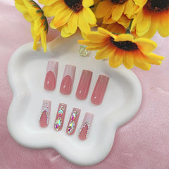 Nail file and alcohol pad included with YOJIATOP press-on nails for prep.