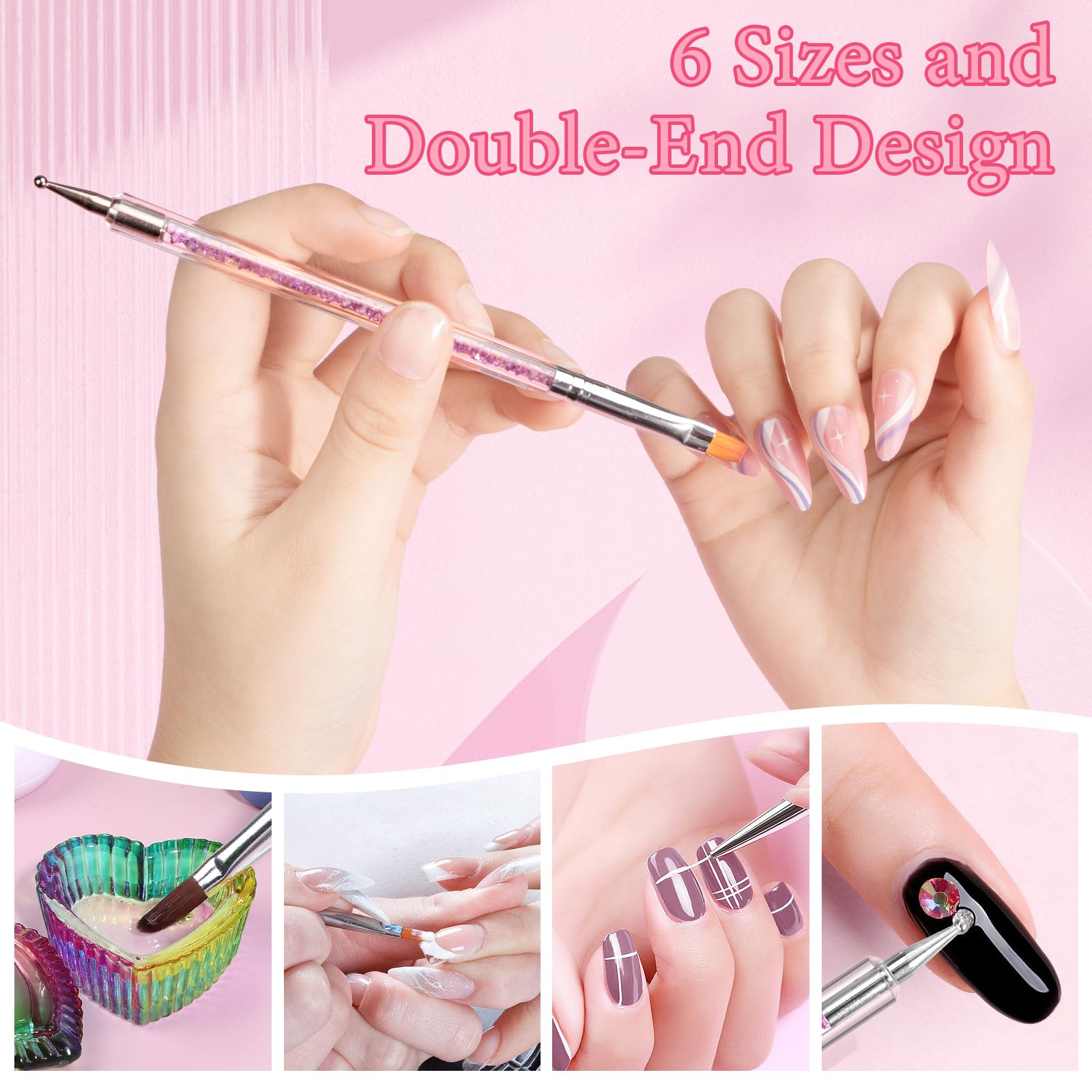 Yokilly glass manicure cup for stable mixing and convenient storage.