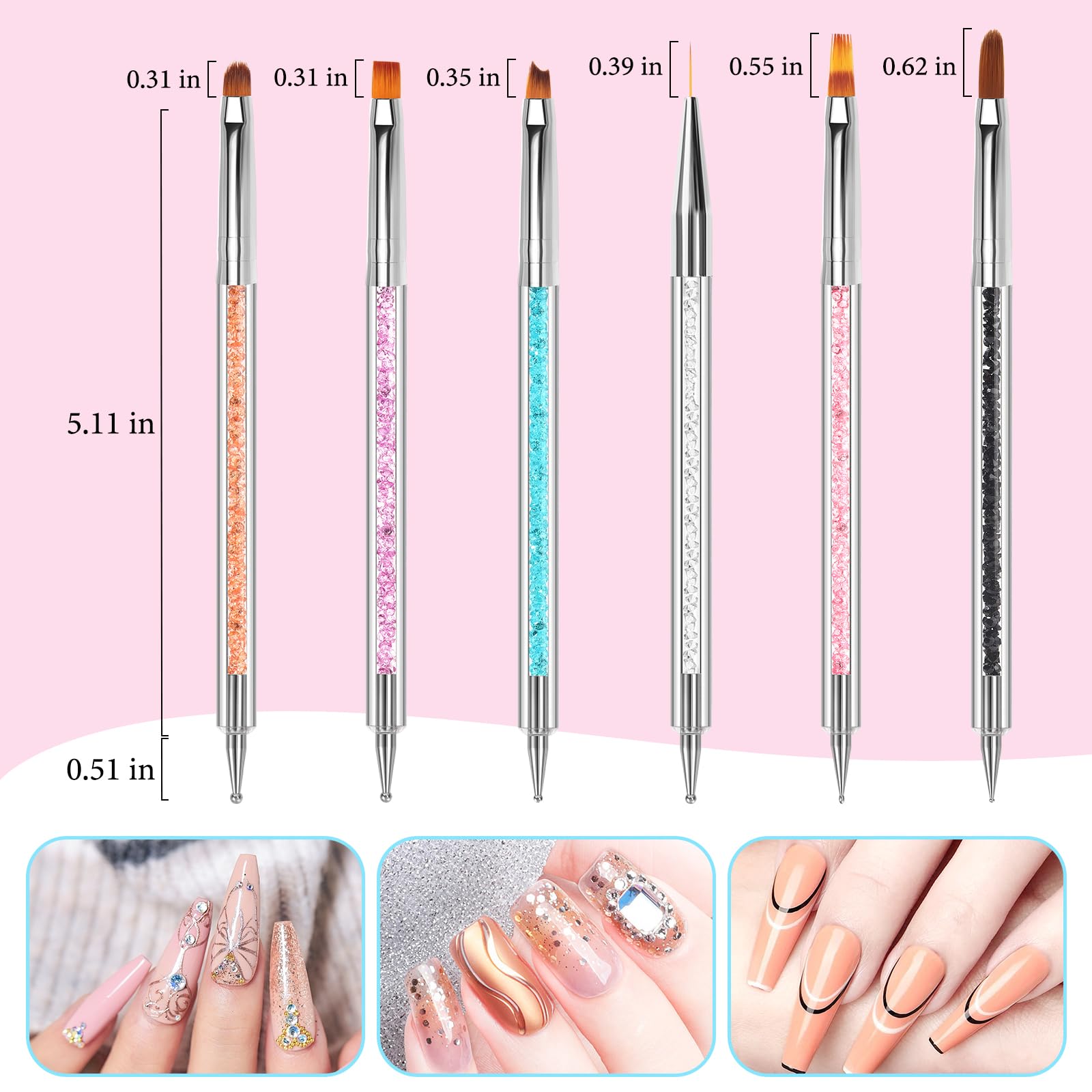 Yokilly nail extension brush for building length with smooth application.