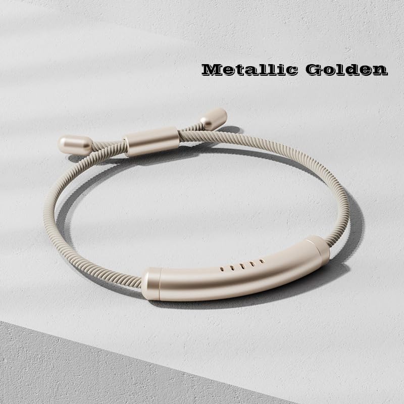 Adjustable canvas weave wristband with metal tail on diffuser bracelet