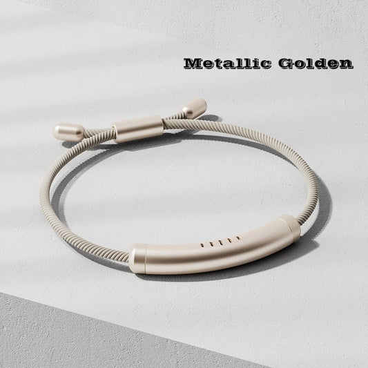 Adjustable canvas weave wristband with metal tail on diffuser bracelet