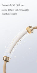 Close-up of diffuser locket and 8-inch bracelet length
