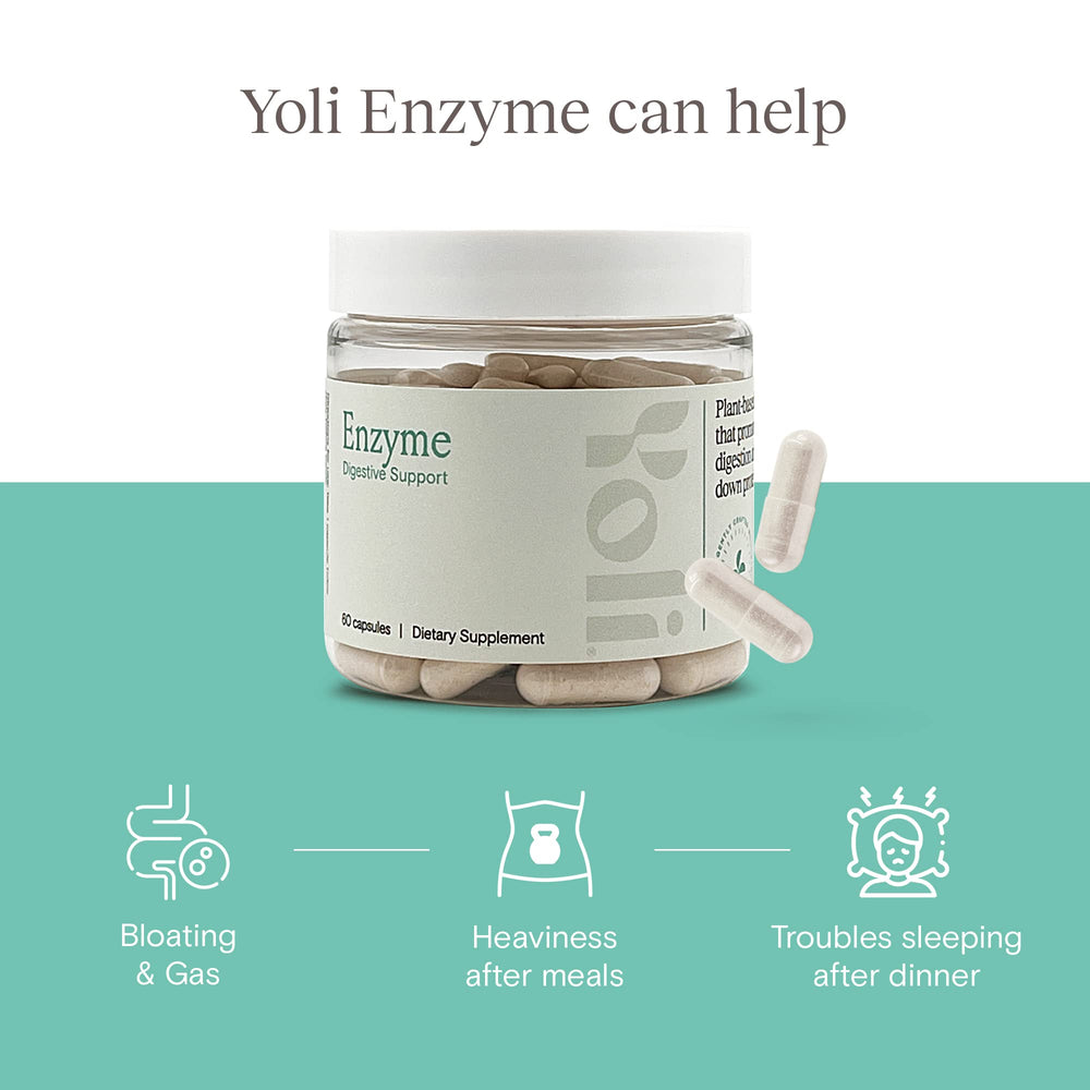 Yoli Enzyme bottle with label close-up