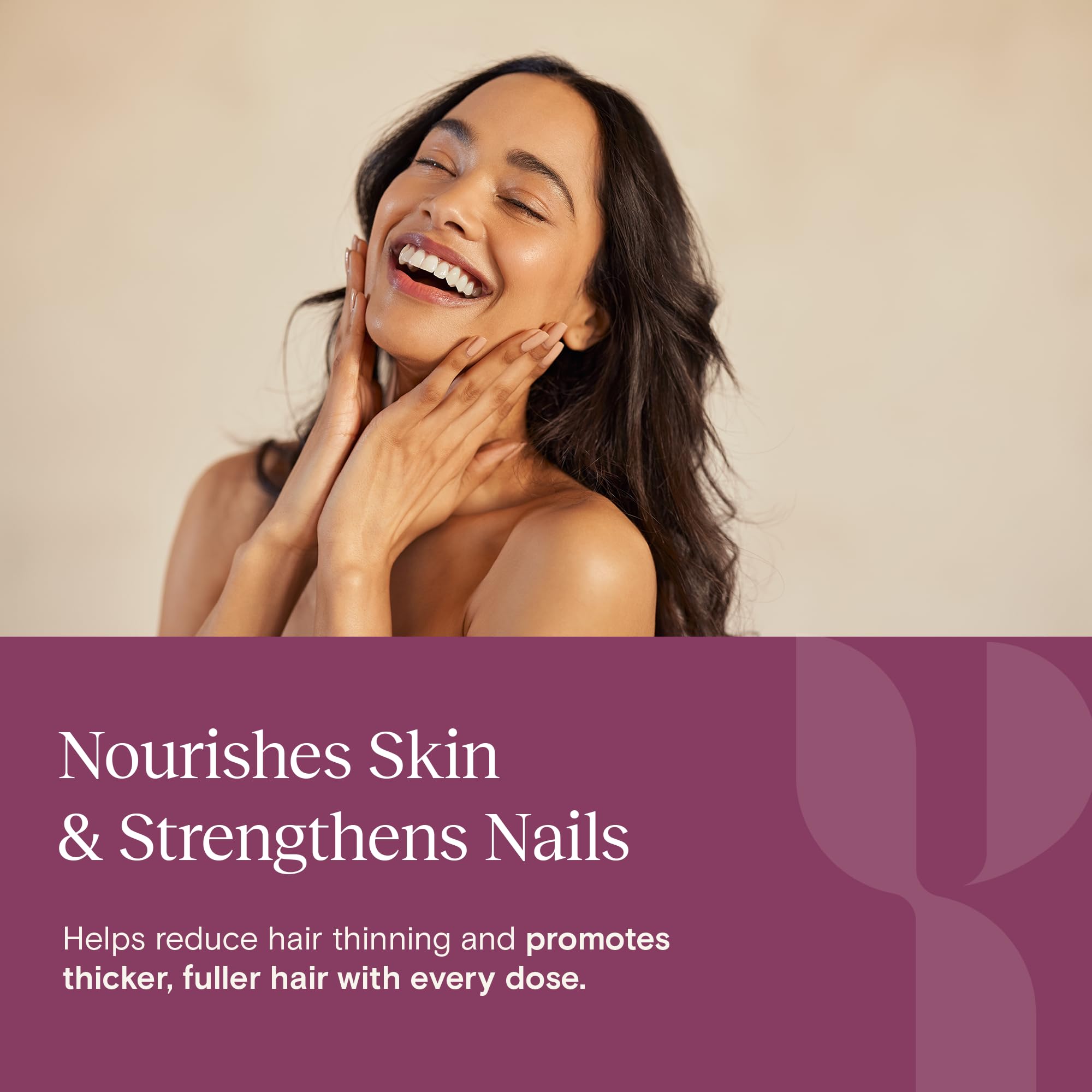 Hair, skin, and nails emphasis graphic