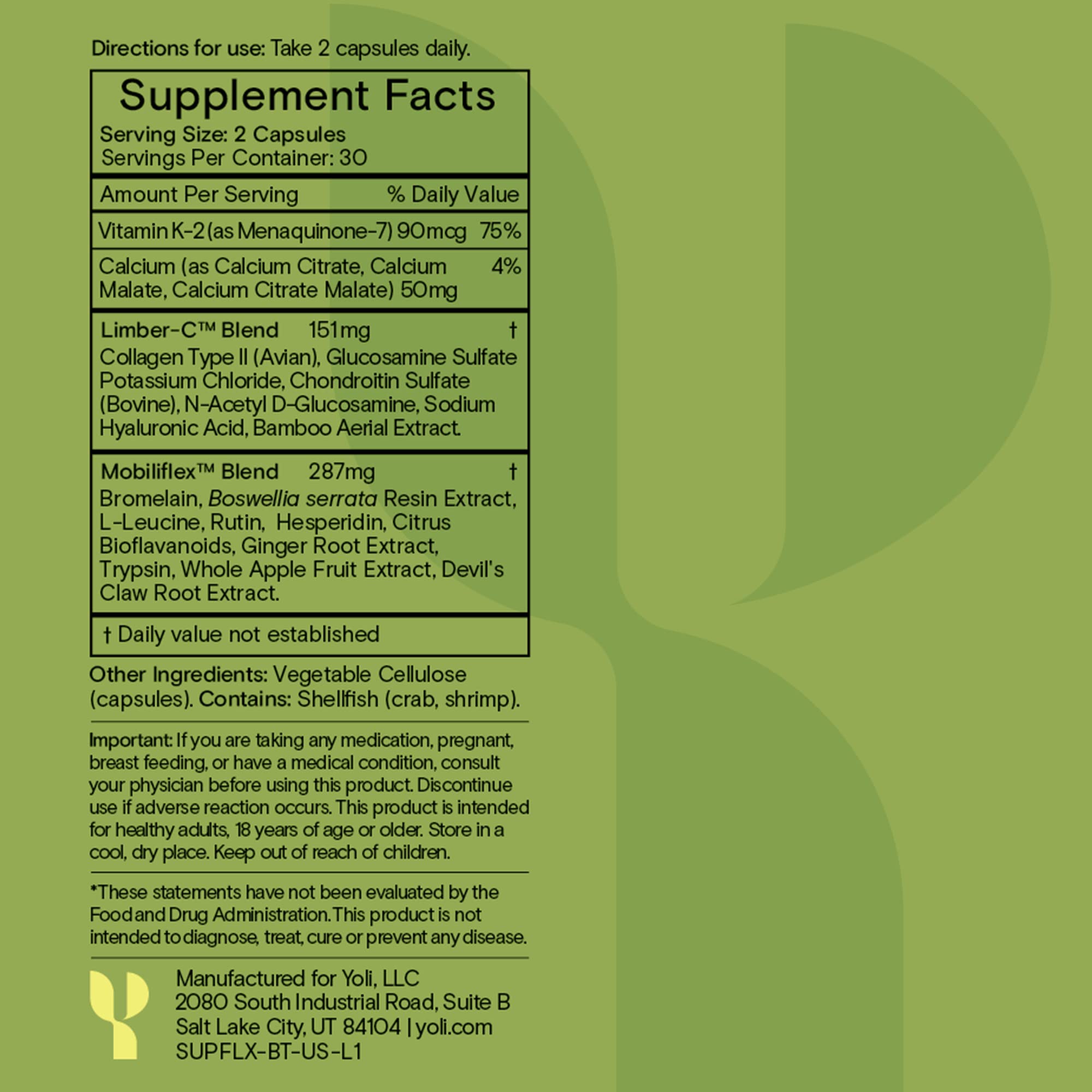 Yoli Flex vitamins K2 and Bromelain image