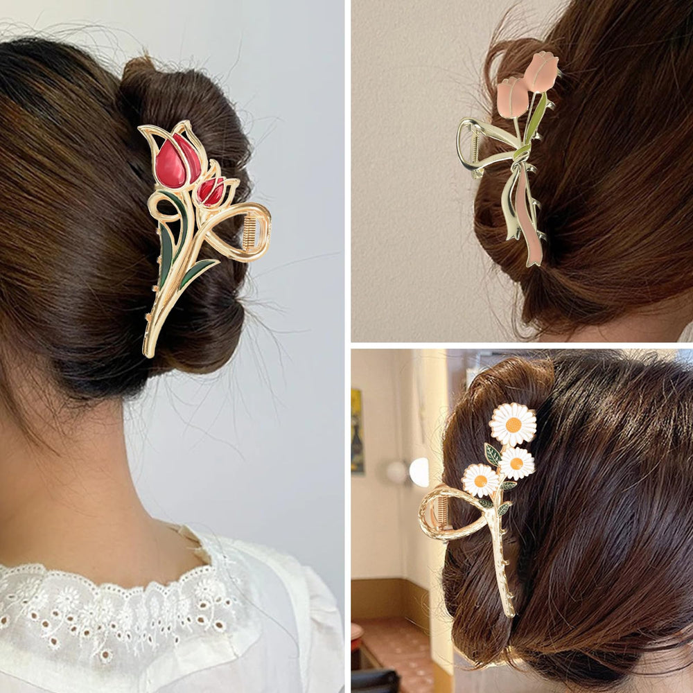 Yonchic daisy-style clip adds playful elegance to updos and buns