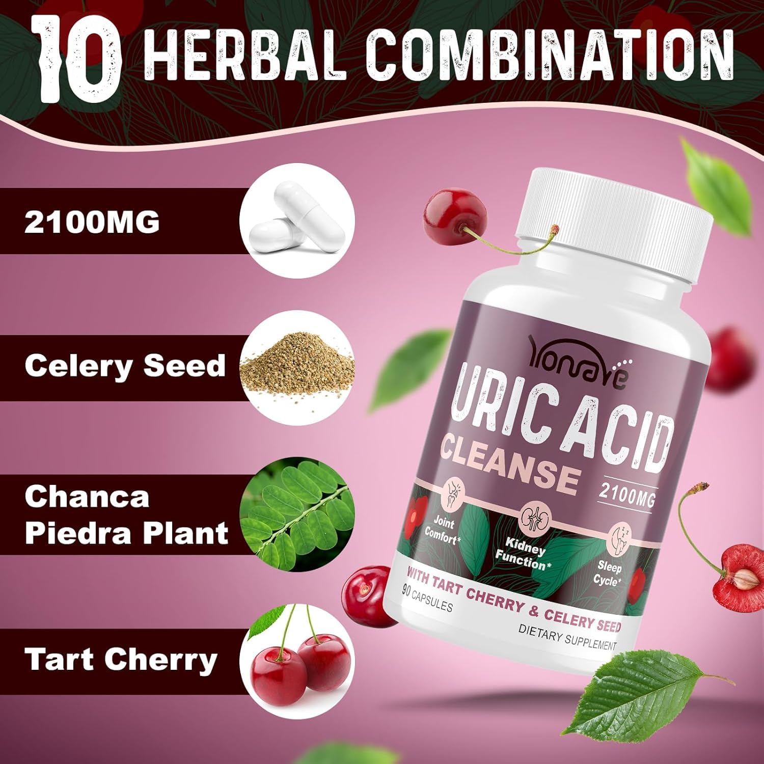Herbal joint support ingredients: turmeric, boswellia, white willow bark